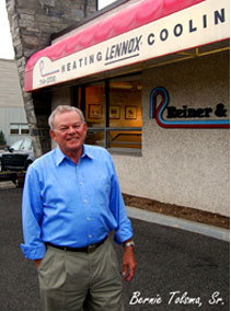 man standing in front of building